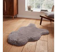 Grey Luxurious Modern Plain Shaggy Easy To Clean Rug For Living Room, Bedroom - 60Cm X 180Cm ( Double )