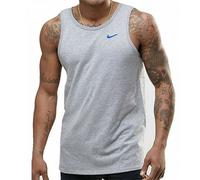 Nike Embroidered Swoosh Mens Vest Tank in Grey Cotton - Size Medium