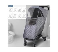 (Grey-M Windcover) Universal Waterproof Winter Thicken RainCover Pushchairs Raincoat Full Cover Wind Dust Shield for Baby Stroller Accessories