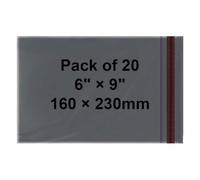 Grey Mailing Bags Poly Mailers Self Seal Postal Shipping Packaging Strong Waterproof for Royal Mail Ebay Amazon Business Online Sellers (20, 6" x 9" 165mm x 230mm)