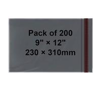 Grey Mailing Bags Poly Mailers Self Seal Postal Shipping Packaging Strong Waterproof for Royal Mail Ebay Amazon Business Online Sellers (200, 9" x 12" 230mm x 310mm)