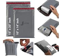 Grey Mailing Bags Strong Self Seal Postal Bags Poly Mailers Tear Resistant Courier Shipping Packaging Envelopes for Ecommerce Shipping Mixed Grey Mailing Bags (10'' x 14''- 500 pcs)