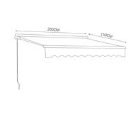 Grey Manual Retractable Patio Awning