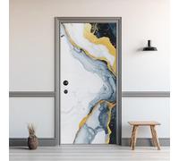 Grey Marble Door Stickers for Interior Doors Modern Door Murals Self Adhesive 3D Wallpaper Decals for Bedroom Bathroom Living Room Decor 31.5"x82.7" A-2067