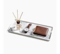 Grey Marble Pattern Ceramic Vanity Tray,20.5x9.5x1.2cm Perfume & Jewelry Dish,Rectangular Countertop Organiser for Bathroom,Vanity, Kitchen,Dressing Table, Perfume, Soap, Cosmetics and keys
