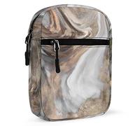 Grey Marble Stone Abstract Mottled Spotty Ink Texture Paint Adjustable Fanny Waist Pack Pouch, Waterproof Crossbody Runners Bag Wallet for Gym Hiking Fitness Women Men 6.1 x 2.2 x 7.9 inch