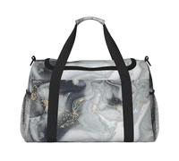 Grey Marble Stripe Print Hand Travel Bag Ideal for Long-Distance Travel and Daily Use