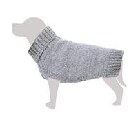 Grey Marled Knitted Jumper - XL / 40 cm - Dog Clothes - Helps Protect From The Cold - Pet Accessories - Coats, Sweatshirts, Sweatshirts, Sweaters, Vest, Jackets, Sweaters, Raincoats and More
