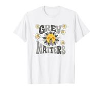Grey Matters Grey Ribbon Sun Retro Brain Tumor Awareness T-Shirt