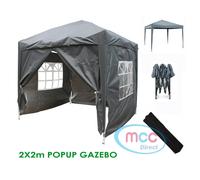 (Grey) MCC Pop-up Gazebo 2m x 2m With Sides