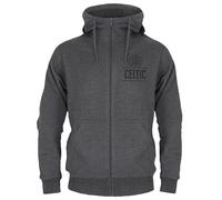 Celtic FC Official Football Gift Mens Fleece Zip Hoody Grey Medium