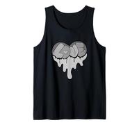 Grey Melt Ya Heart Love Monochrome Color Graphic Tank Top