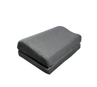 Grey Mesh Memory Foam Foot Rest - Ergonomic Contoured Support, Non-Slip Office Floor Mat for Desk Chair Relief, Home & Car Travel Foot Cushion