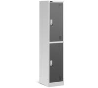 Grey Metal Storage Locker 2 Compartments - Storage Lockers for Staff by Fromm & Starck Dark grey,Grey