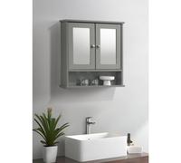 (Grey) Mirrored Bathroom Cabinet