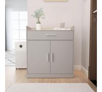 (Grey) Modern 2 Door Black Shoe Storage Cabinet