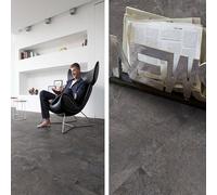 Grey Modern Concrete Effect Anti-Slip Vinyl Flooring For Kitchen, Bathroom, 2.9mm Thick Vinyl Sheet-3M(9'9") X 2M(6'6")-6M²