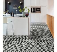 Grey Modern Designer Effect Anti-Slip Vinyl Flooring For Bathroom & Kitchen, 2.8mm Thick Vinyl Sheet-3M(9'9") X 3M(9'9")-9M²