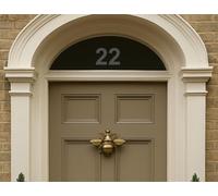 GREY Modern House Door Fanlight Number Self Adhesive Sticker Vinyl LARGE 16CM TALL PG121