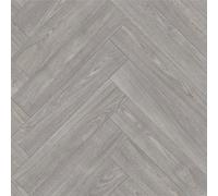 Grey Modern Parquet Effect Anti-Slip Vinyl Flooring For Kitchen, Bathroom, 2.5mm Thick Vinyl Sheet-3M(9'9") X 3M(9'9")-9M²