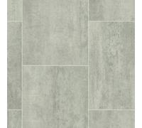 Grey Modern Stone Effect Anti-Slip Vinyl Flooring For Bathroom, & Kitchen, 2.0mm Thick Vinyl Sheet-2M(6'6") X 3M(9'9")-6M²