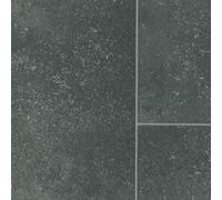 Grey Modern Tile Effect Anti-Slip Vinyl Flooring For Kitchen, & Bathroom, 2.0mm Thick Vinyl Sheet-1M(3'3") X 3M(9'9")-3M²