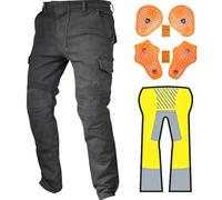 GREY Motorcycle Touring 3D Flat Level 2 Armoured Stretch Denim Dual Layer Biker Jeans - Full Aramid Lined Abrasion Burst Resistance Protection Safety Wear (UK, Waist & Inseam, 32, 30, Grey)