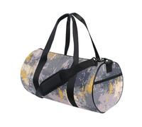 Grey Mottled Retro Luggage Travel Bag Weekender/Overnight Duffel Yoga Large Capacity