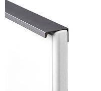 Grey Mount Finger Edge Pull Concealed Cabinet Handle Drawer Pulls,Modern Style Aluminum Alloy Invisible Wardrobe Handle,Home Kitchen Furniture Hardware,with Screws (Length 600mm)
