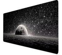 Grey Mouse Mat Earth Gaming Mouse Pad Large XXL Desk Mat with Non-Slip Base and Stitched Edge Keyboard Pad for Gaming/Home/Office Work/Accessories, Improved Precision and Speed (120 x 60cm) 7871-1wxl