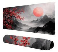 Grey Mouse Mat Japan Desk Mat 1600x800x3mm Mouse Pad Large, Waterproof Mousepad with Stitched Edges and Non-Slip Rubber Base Mousemat, Desk Accessories for Men, Work From Home Essentials Gifts J1-675