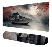Grey Mouse Mat Landscape Desk Mat 700x300x3mm Mouse Pad Large,Waterproof Mousepad with Stitched Edges and Non-Slip Rubber Base Mousemat,Desk Accessories for Men,Work From Home Essentials Gifts J1-973