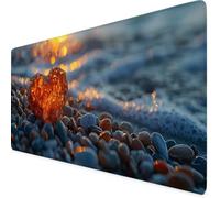 Grey Mouse Mat Love Gaming Mouse Pad XXL 90 x 40cm Desk Mat Large with Non-Slip Base and Stitched Edge Keyboard Pad for Gaming/Home/Office Work/Accessories Gifts, Improved Precision and Speed q5458i
