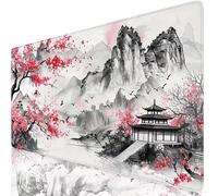 Grey Mouse Mat Mountain Mouse Pad Desk Mat Soft Smooth Surface and Anti-Slip Rubber Base for Stable Grip on Smooth Surfaces, Improved Precision and Speed, Mousepad for Office 1000 x 500 x 3mm K0-224