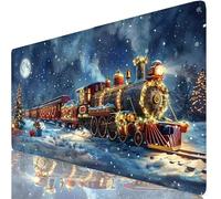 Grey Mouse Mat Train Mouse Pad Desk Mat Soft Smooth Surface and Anti-Slip Rubber Base for Stable Grip on Smooth Surfaces, Improved Precision and Speed, Mousepad for Office, Home 700 x 400 x 3mm K0-127