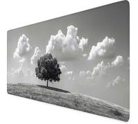 Grey Mouse Mat Tree Gaming Mouse Pad XXL 60 x 30cm Desk Mat Large with Non-Slip Base and Stitched Edge Keyboard Pad for Gaming/Home/Office Work/Accessories Gifts, Improved Precision and Speed p6512i