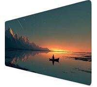 Grey Mouse Pad 120 x 60cm, Large Mouse Mat Starry Sky Desk Mat with Anti-Slip Rubber Base, Waterproof Surface Stitched Edges Keyboard Mat, Home Office, Desk Accessories for Men, Gifts for Women c151