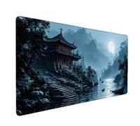 Grey Mouse Pad Landscape Large Mouse Mat 60 x 30cm Desk Mat Large Non-Slip Rubber Base-Smooth Cloth Surface, Durable Stitched Edges Desk Pad for Gaming, Computer, Office Accessories (Grey) 50337f