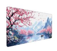Grey Mouse Pad Landscape Large Mouse Mat 90 x 40cm Desk Mat Large Non-Slip Rubber Base-Smooth Cloth Surface, Durable Stitched Edges Desk Pad for Gaming, Computer, Office Accessories (Grey) 50053p