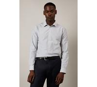 Grey Multi Stripe Slim Fit Shirt Burton Grey 16.5 in