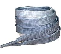 Grey Ombre Shoelaces - Gradient Flat Laces for Trainers, Sneakers, Boots - Durable & Stylish Design - 120cm/47” Long, 10mm Wide - Perfect for Shoes, Hi-Tops & More