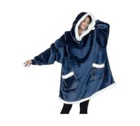 (Grey, One size) Girl's Fleece Hooded Blanket