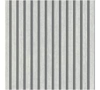 Grey Or Taupe Wood Panel Textured Wallpaper Vinyl Acoustic Modern Slat Effect