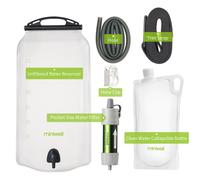 (Grey) Outdoor water filter Gravity Water Filter System for hiking,camping,survival and travel