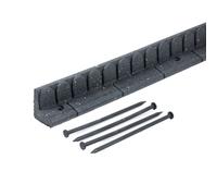 Nicoman Flexible Mower Edge Garden Edging Border 1.2m Nicoman Grey 4 Pack