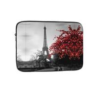 Grey Paris Eiffel Tower 12 inch Shockproof Laptop Sleeve,for 10-17 Inch Laptop, Slim Top Zipper Case for Travel Office