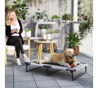 PawHut 107 x 61cm Light Grey Large Dog Raised Bed