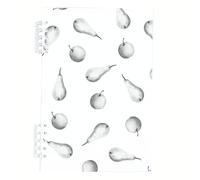 Grey Pears Apples Notebook A5, Sketch Fruit Notebooks, Lined Paper Aesthetic Notebook 120Pages/60Sheets, Note Book A5 for School, Lined Journal for Man, Journaling Supplies Women Man