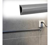 Grey Peel and Stick Wall Cord Cover, Easy to Cut for A