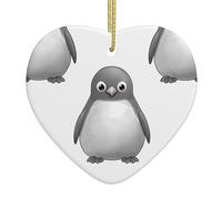 Grey Penguin Christmas Ornaments 2024 Ceramic Christmas Tree Hanging Ornaments Holiday Ornaments for Christmas Christmas Decorations Keepsake Gifts New Home Ornament